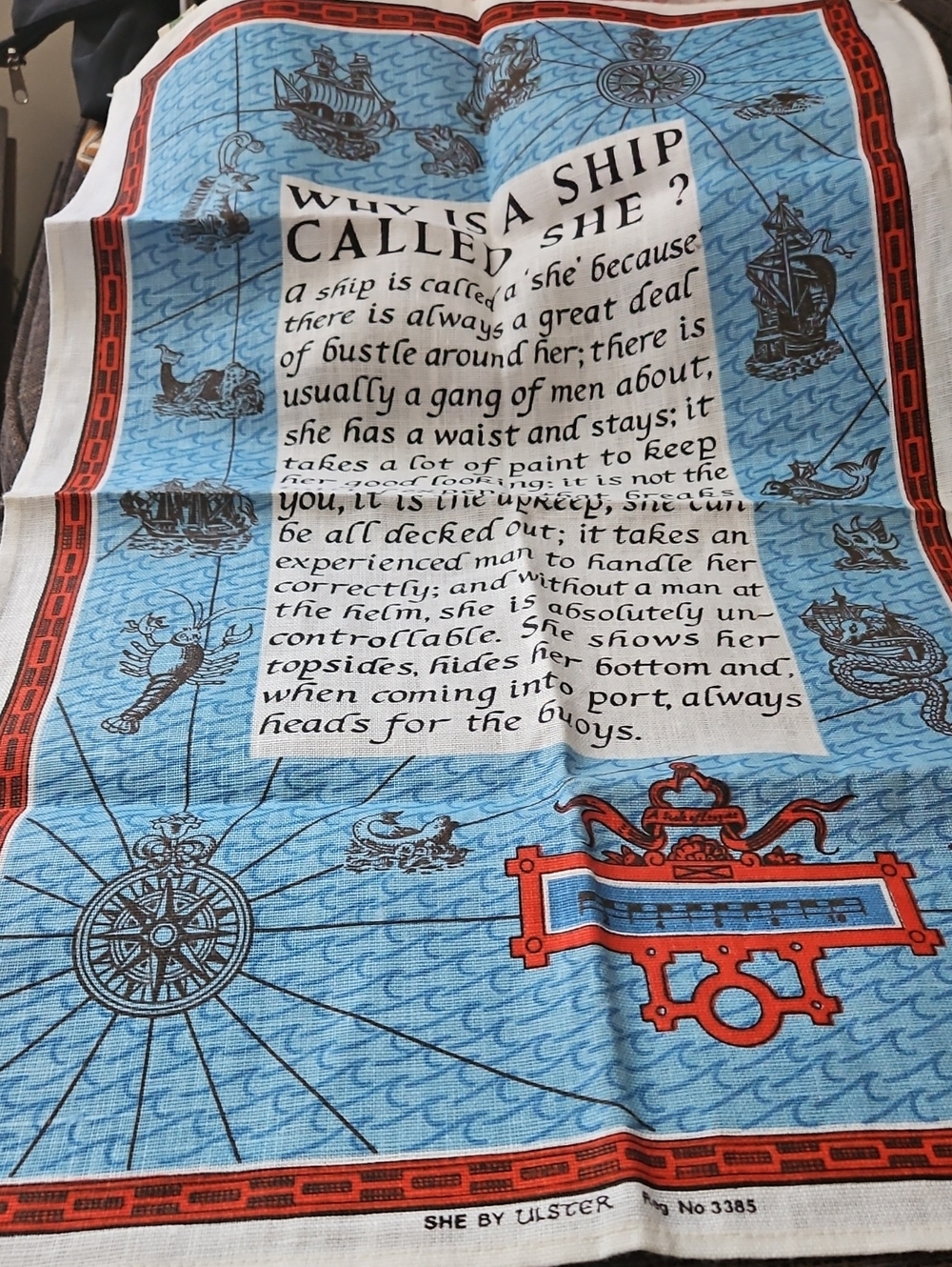 She Irish Linen Tea Towel By Ulster